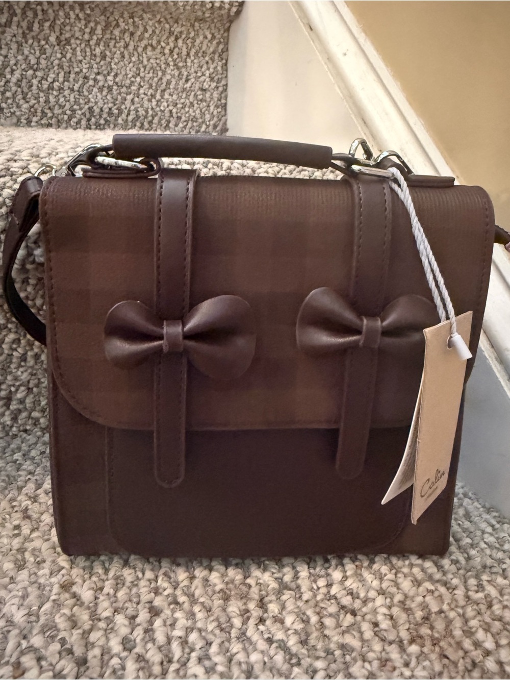 Check Bow Flap Backpack - Picture 3 of 8